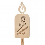 Lesena svečka na pik Vrtnica - pogrešamo te